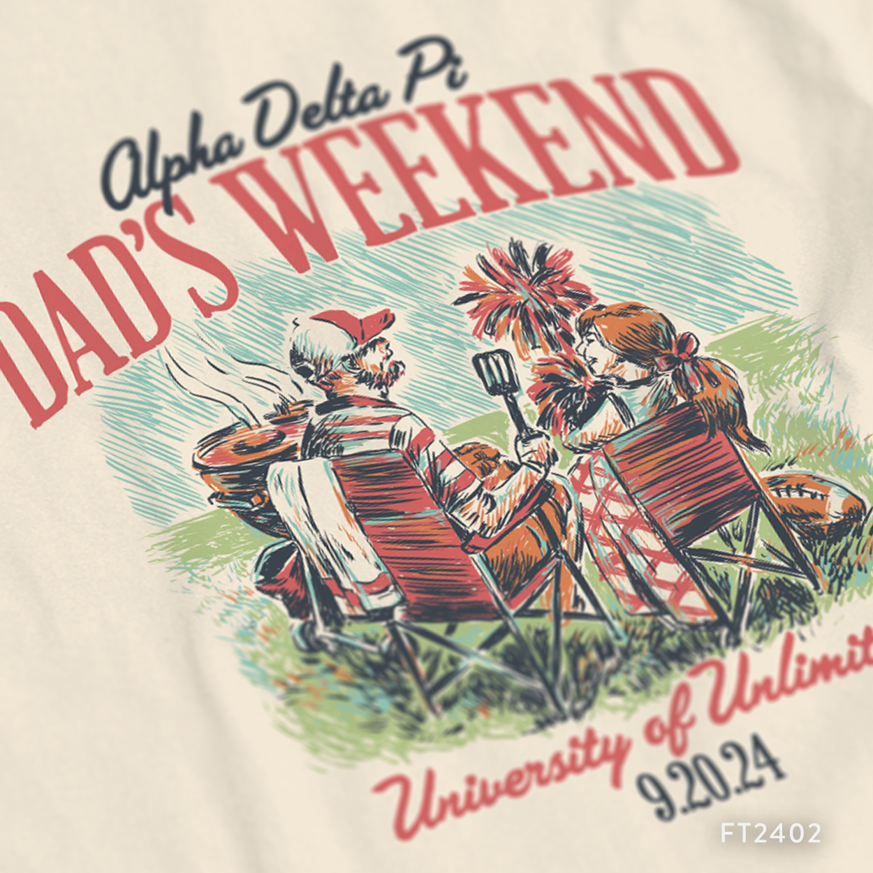 Alpha Delta Pi Dad s Weekend T Shirt Design B Unlimited Custom Apparel Shop