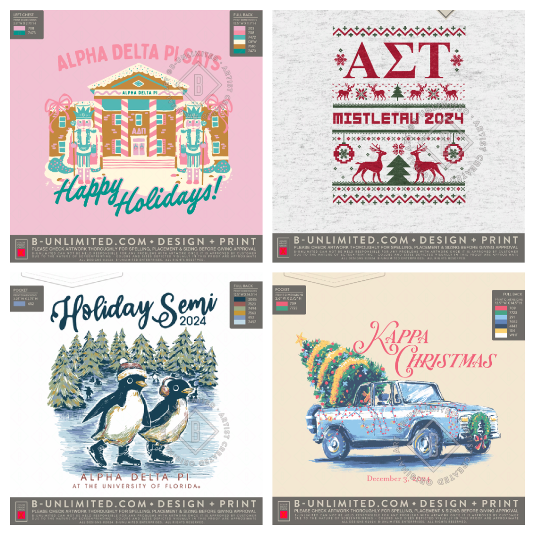 Top 10 Greek Life Holiday Designs