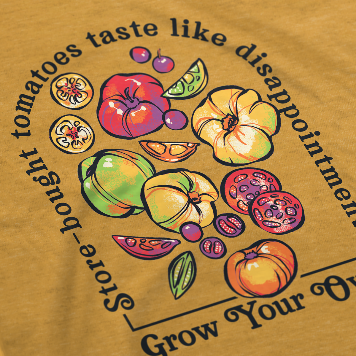 Roots & Refuge Fruits & Veggies T-Shirt Design