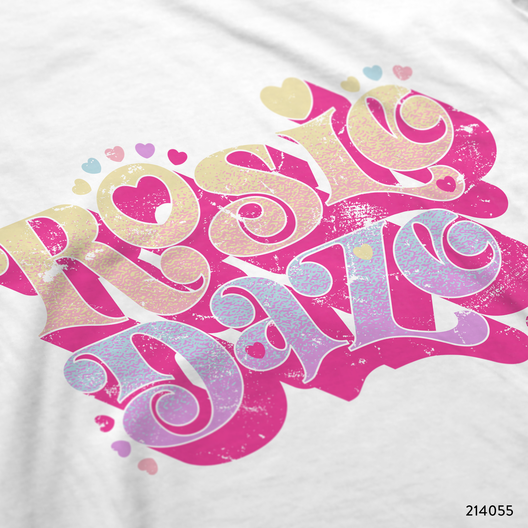 Rosie Daze Pink Hearts T-Shirt Design