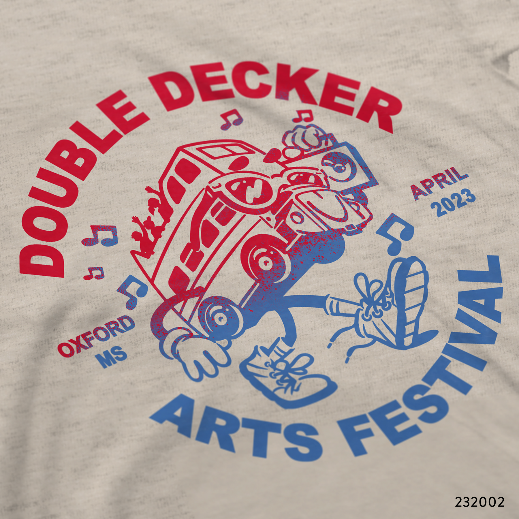 Double Decker Arts Festival T-Shirt Design