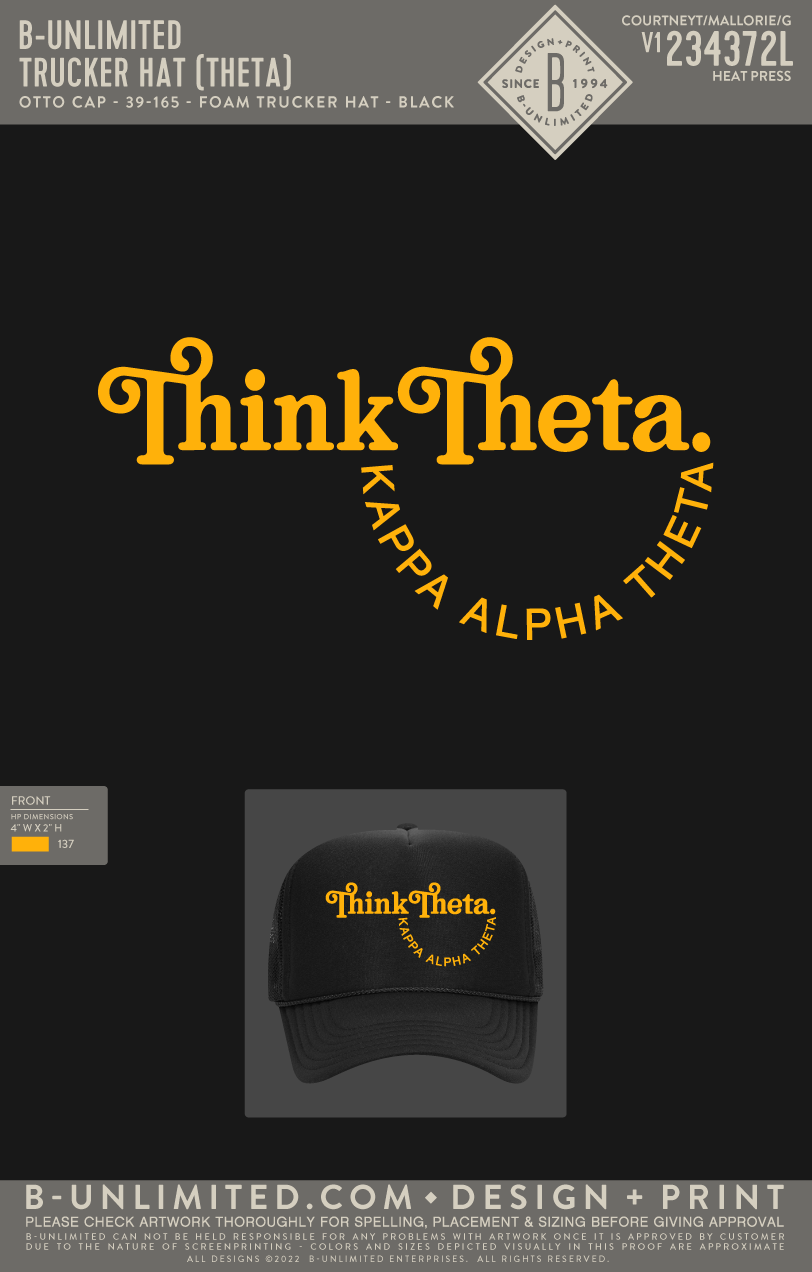 Theta Trucker Hat