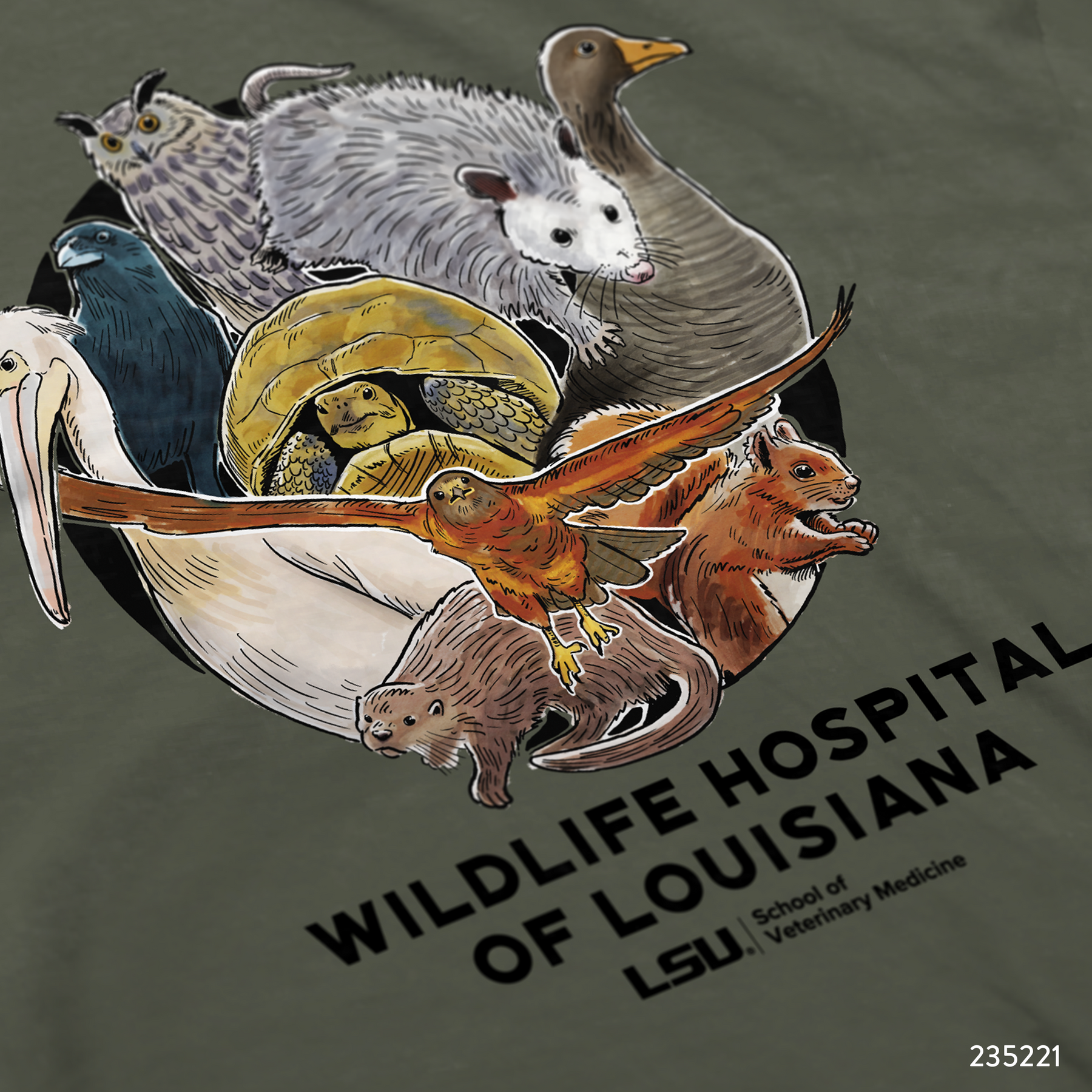 Wildlife Hospital of Louisiana T-Shirt Design