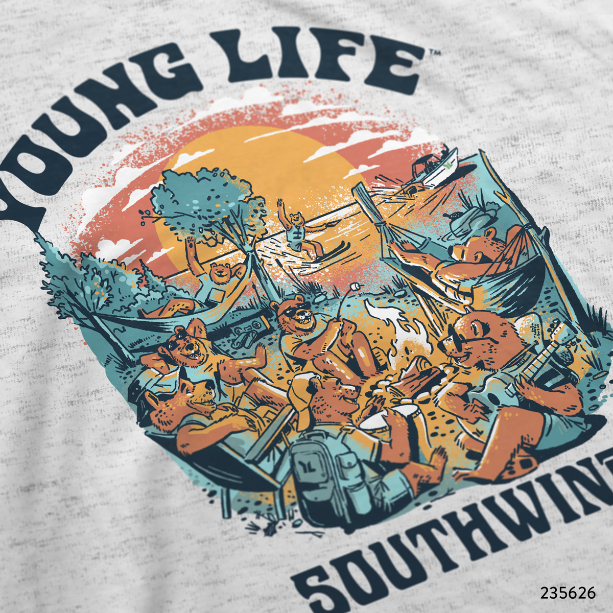 Young Life Camping Bears Custom T-Shirt Design