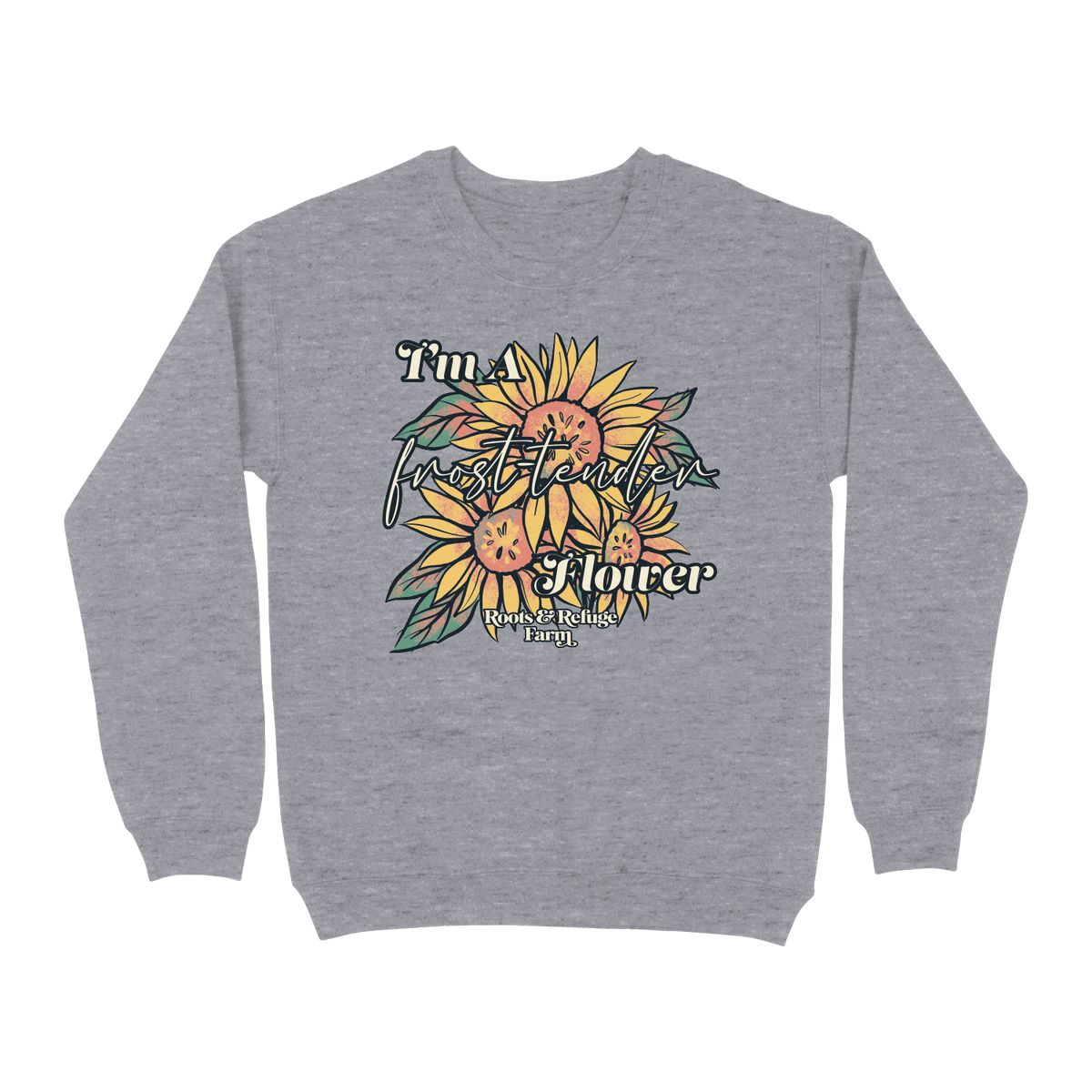 Sweatshirt Round Neck LS Flowers
