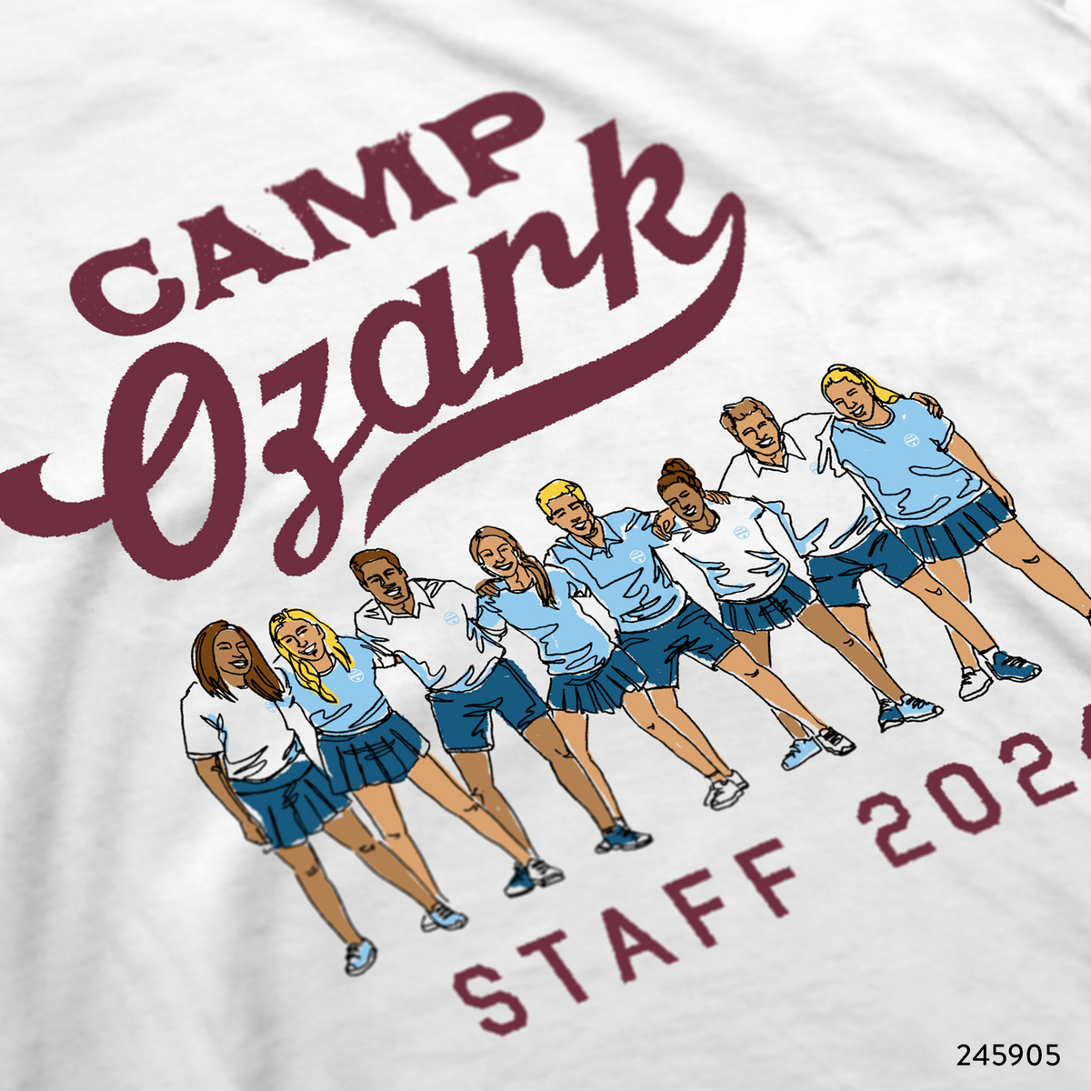 Camp Ozark Texas A&M Staff T-Shirt Design