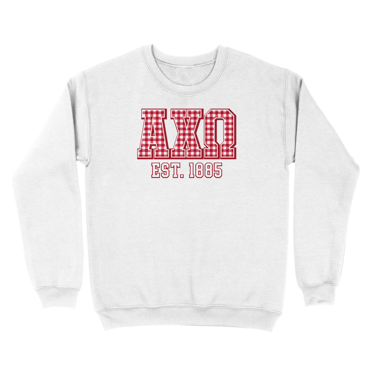 B-Greek - Gingham PR Sweatshirt - Alpha Chi Omega