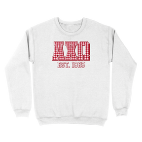 B-Greek - Gingham PR Sweatshirt - Alpha Chi Omega