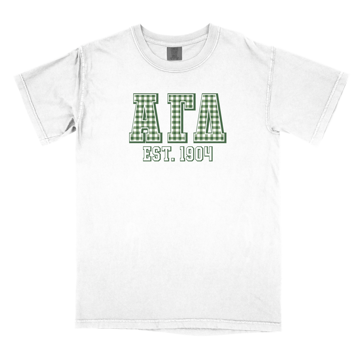 B-Greek - Gingham PR  T-Shirt - Alpha Gamma Delta