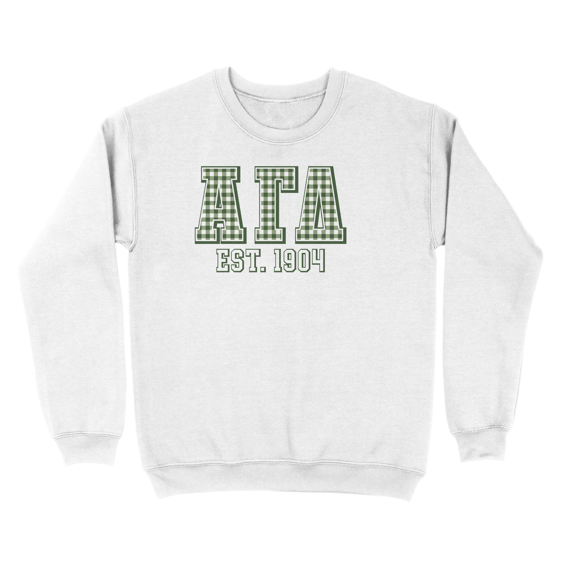 B-Greek - Gingham PR Sweatshirt - Alpha Gamma Delta