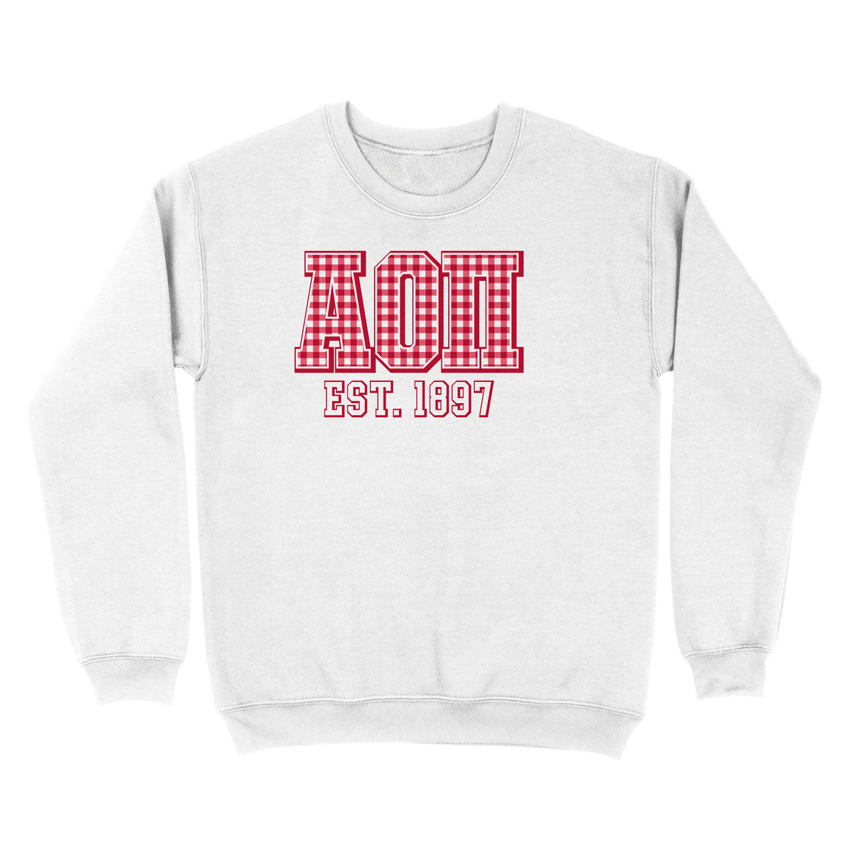 B-Greek - Gingham PR Sweatshirt - Alpha Omicron Pi