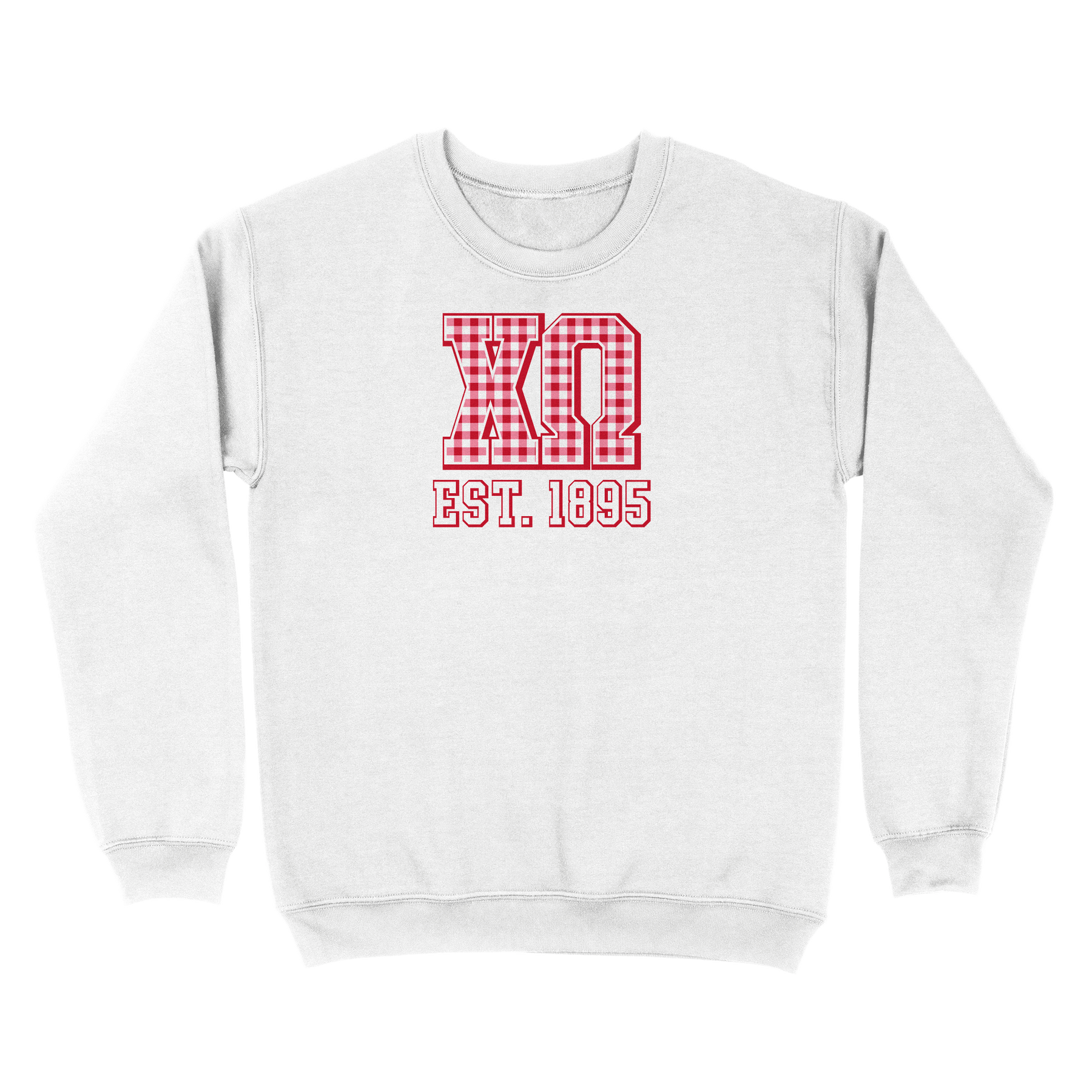 B-Greek - Gingham PR Sweatshirt - Chi Omega