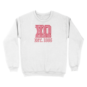 B-Greek - Gingham PR Sweatshirt - Chi Omega