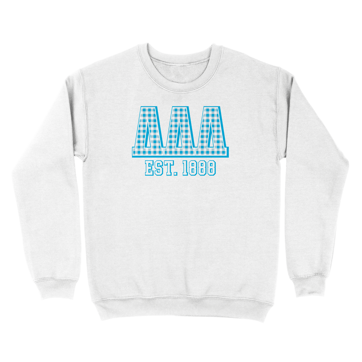 B-Greek - Gingham PR Sweatshirt - Delta Delta Delta