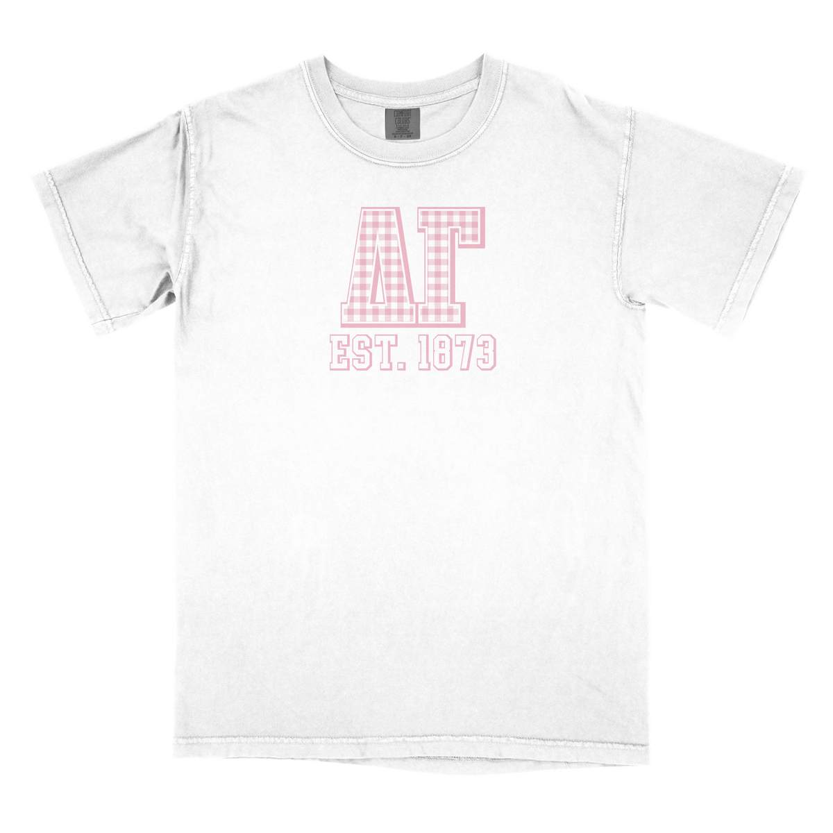 B-Greek - Gingham PR  T-Shirt - Delta Gamma