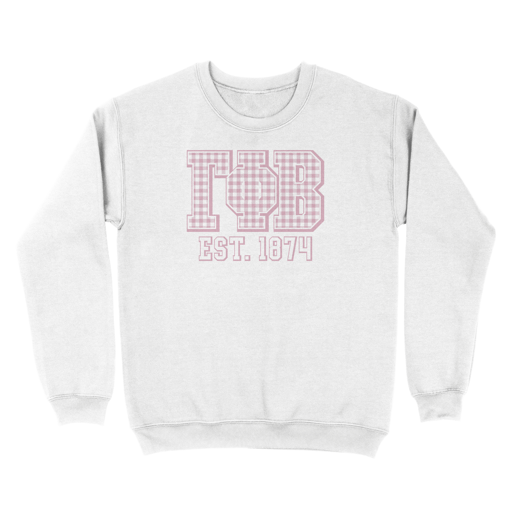 B-Greek - Gingham PR Sweatshirt  - Gamma Phi Beta