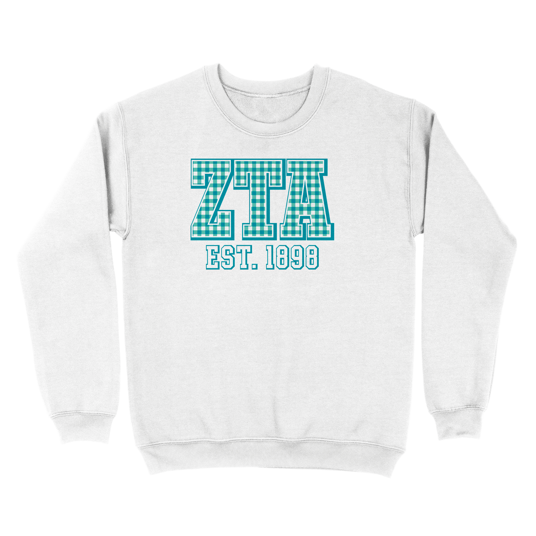 B-Greek - Gingham PR Sweatshirt - Zeta Tau Alpha