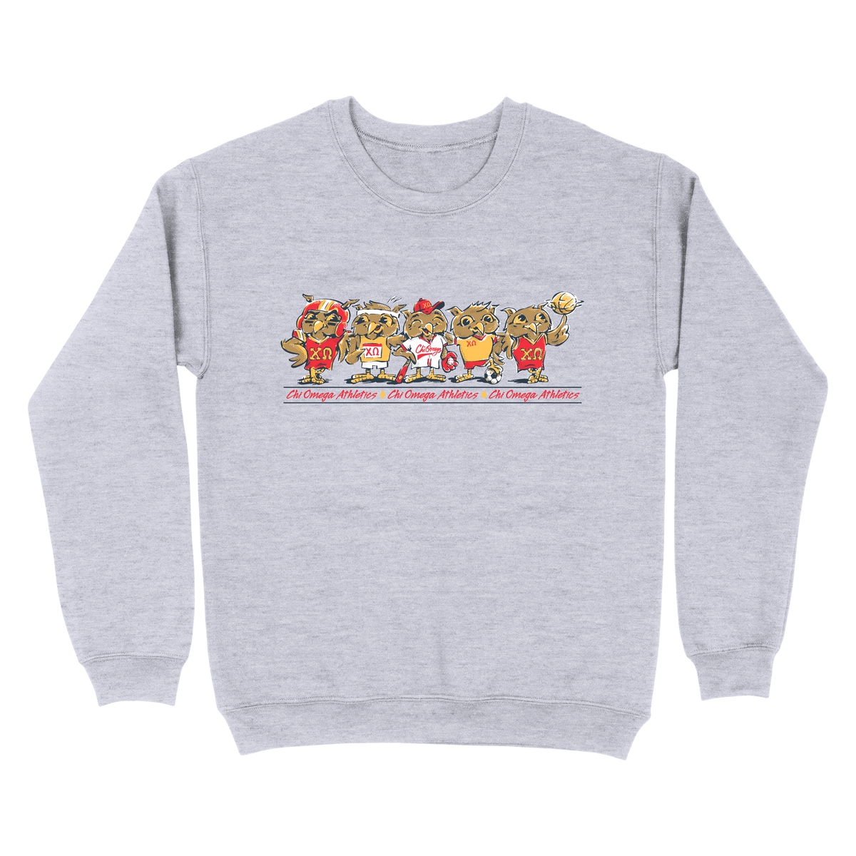 B-Greek - Athletic Club Sweatshirt - Chi Omega