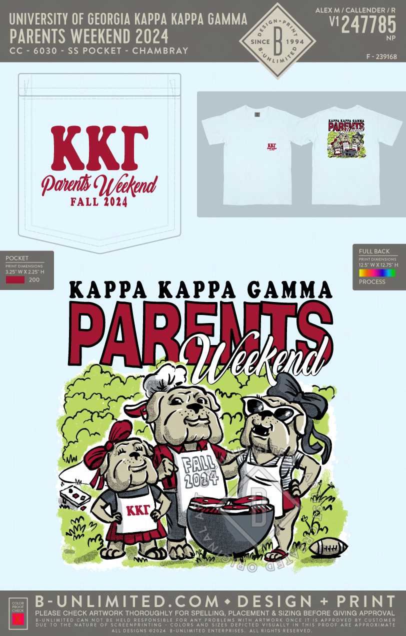 UGA KKG - Parents Weekend 2024 - CC - 6030 - SS Pocket - Chambray