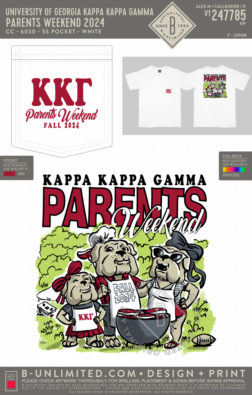 UGA KKG - Parents Weekend 2024 - CC - 6030 - SS Pocket - White