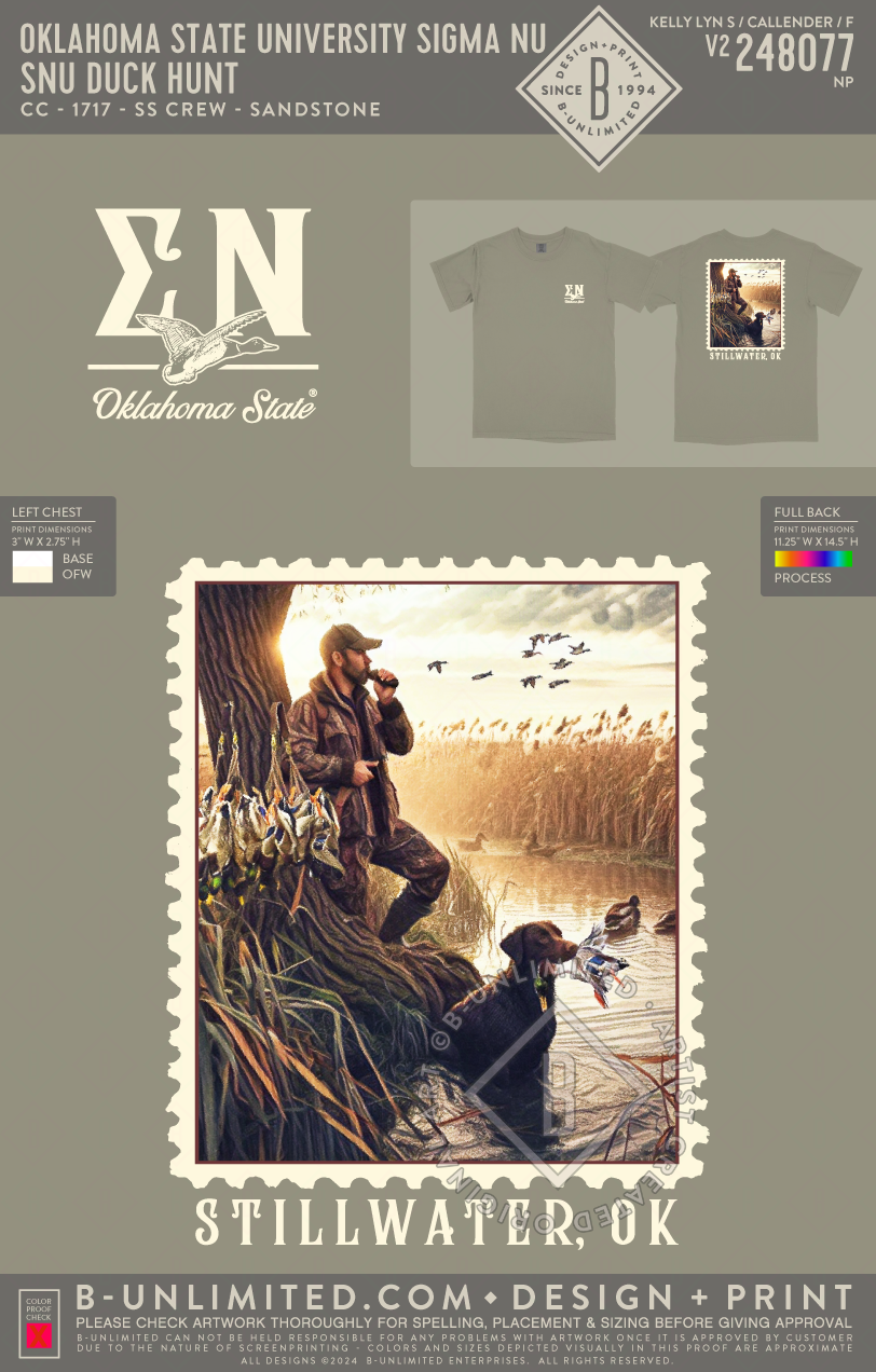 Oklahoma State University Sigma Nu - SNU Duck Hunt - CC - 1717 - SS Crew - Sandstone