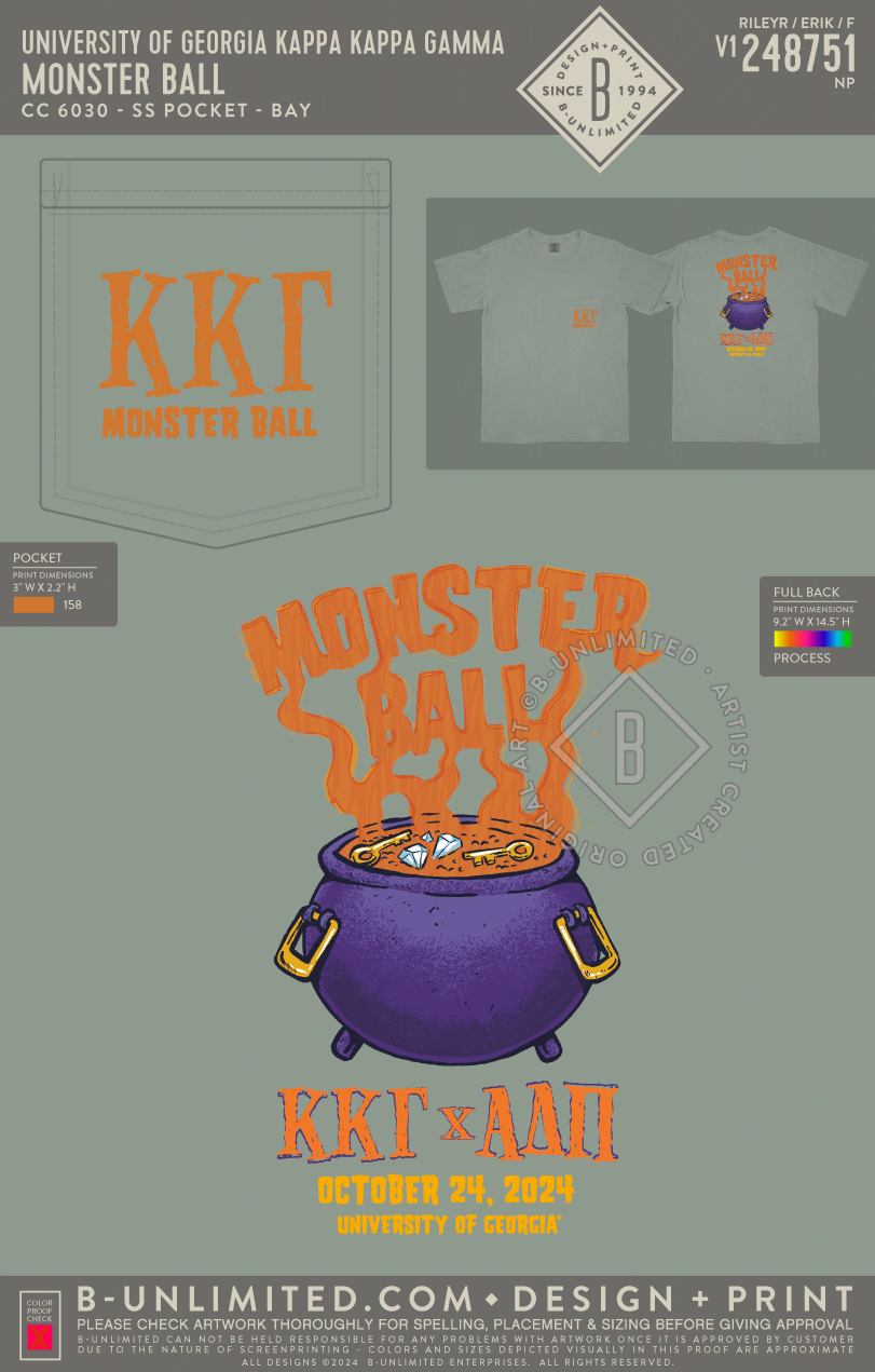 UGA KKG - Monster Ball - CC - 6030 - SS Pocket - Bay