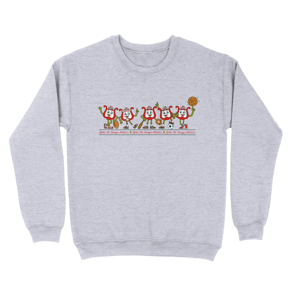 B-Greek - Athletic Club Sweatshirt - Alpha Chi Omega