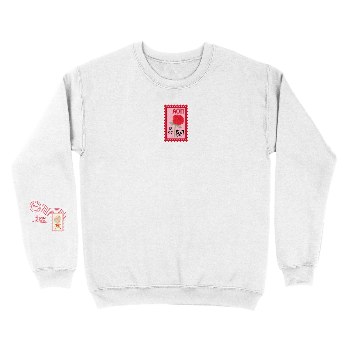 B-Greek - Stamp Crewneck  -  Alpha Omicron Pi