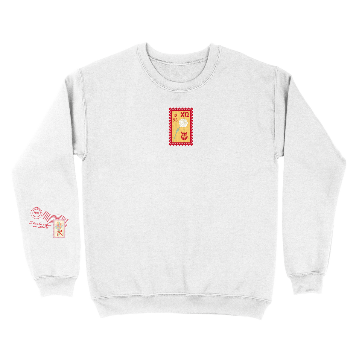 B-Greek - Stamp Crewneck  - Chi Omega