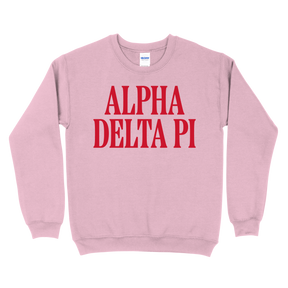 B-Greek - Light Pink Valentine's Crewneck - Alpha Delta Pi