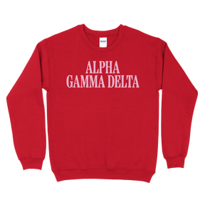 B-Greek - Red Valentine's Crewneck - Alpha Gamma Delta