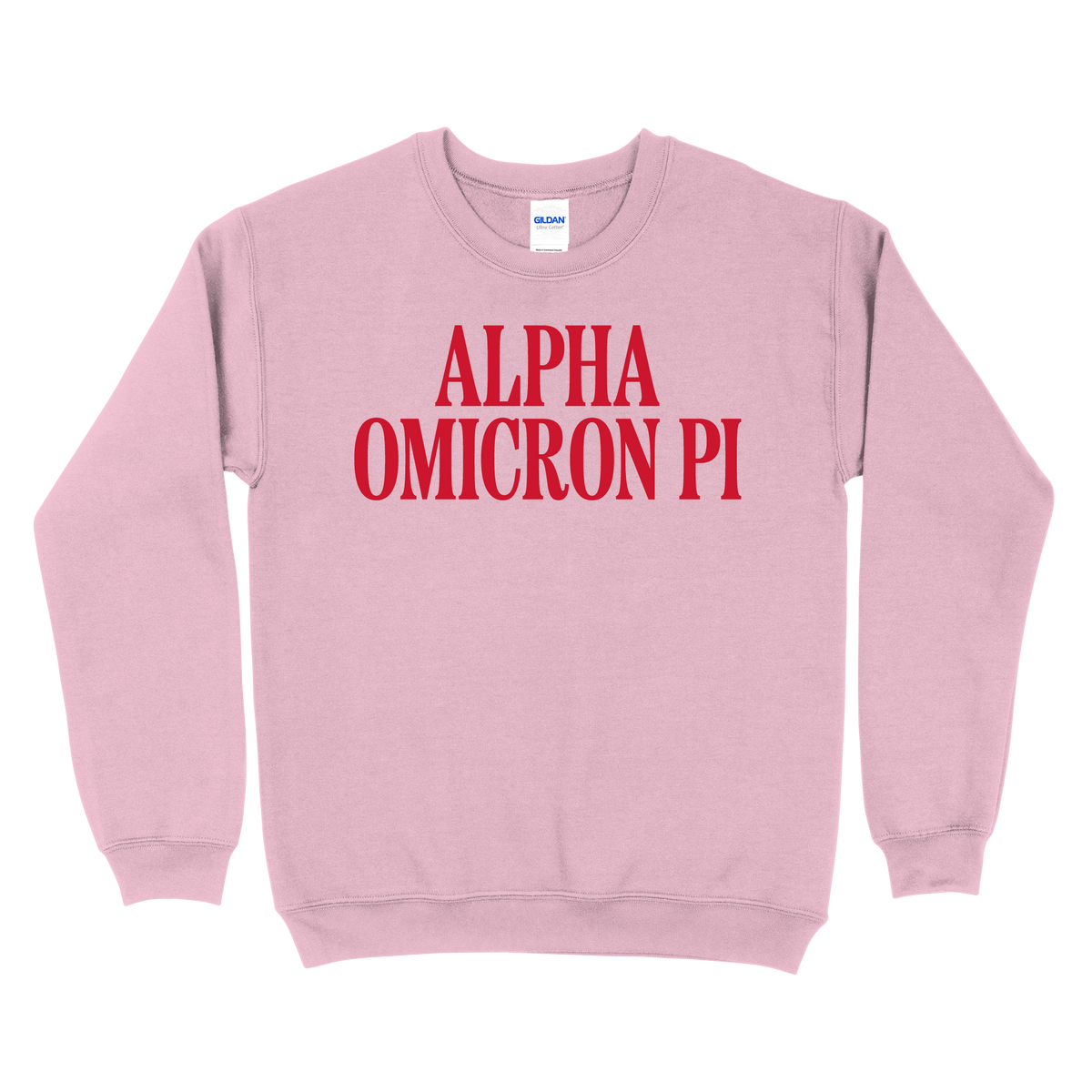 B-Greek - Light Pink Valentine's Crewneck - Alpha Omicron Pi