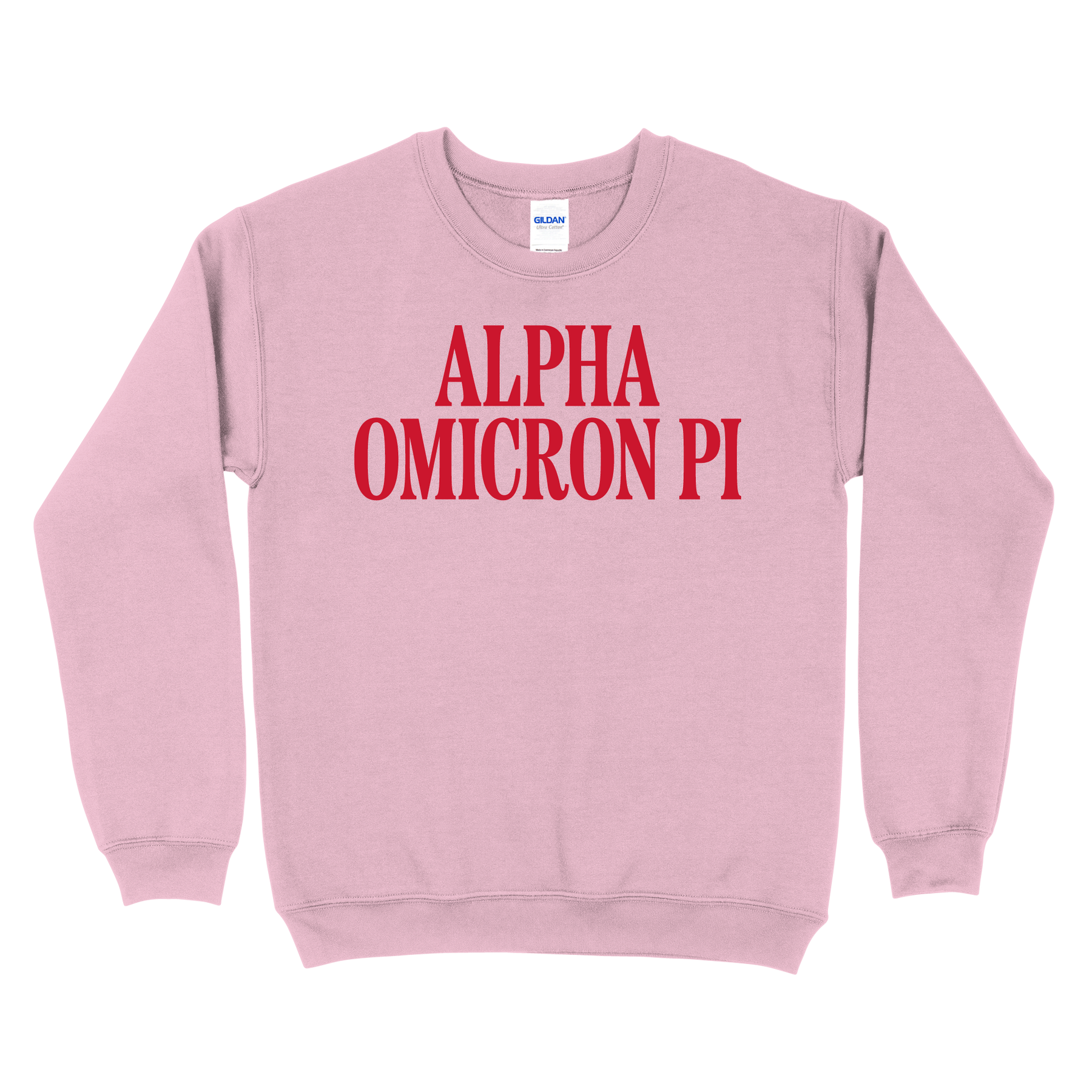 B-Greek - Light Pink Valentine's Crewneck - Alpha Omicron Pi