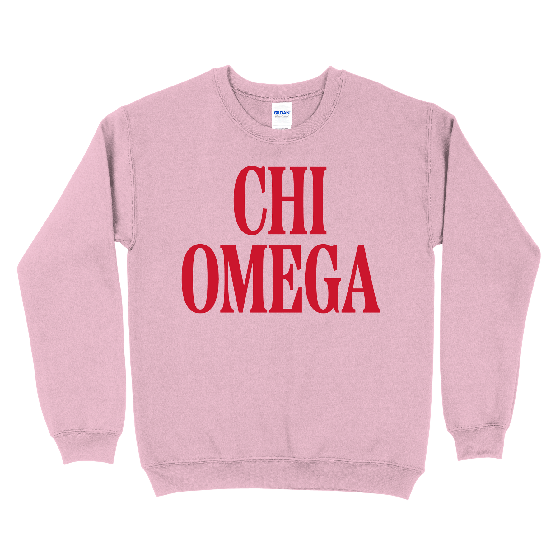 B-Greek - Light Pink Valentine's Crewneck - Chi Omega