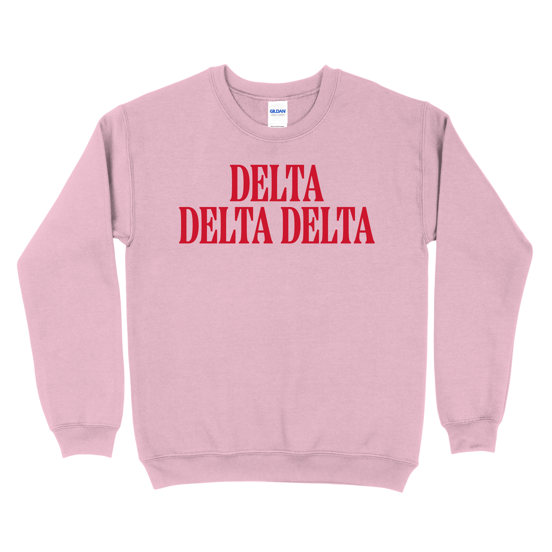 B-Greek - Light Pink Valentine's Crewneck - Delta Delta Delta