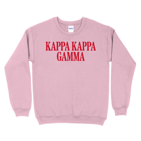 B-Greek - Light Pink Valentine's Crewneck - Kappa Kappa Gamma