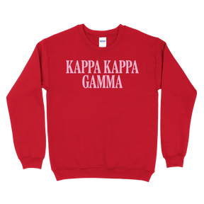 B-Greek - Red Valentine's Crewneck - Kappa Kappa Gamma