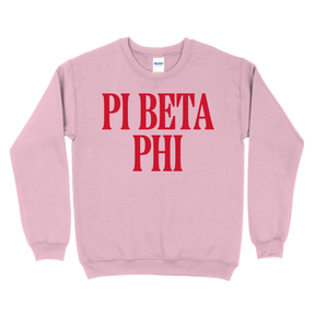 B-Greek - Light Pink Valentine's Crewneck - Pi Beta Phi