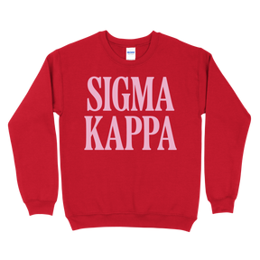 B-Greek - Red Valentine's Crewneck - Sigma Kappa