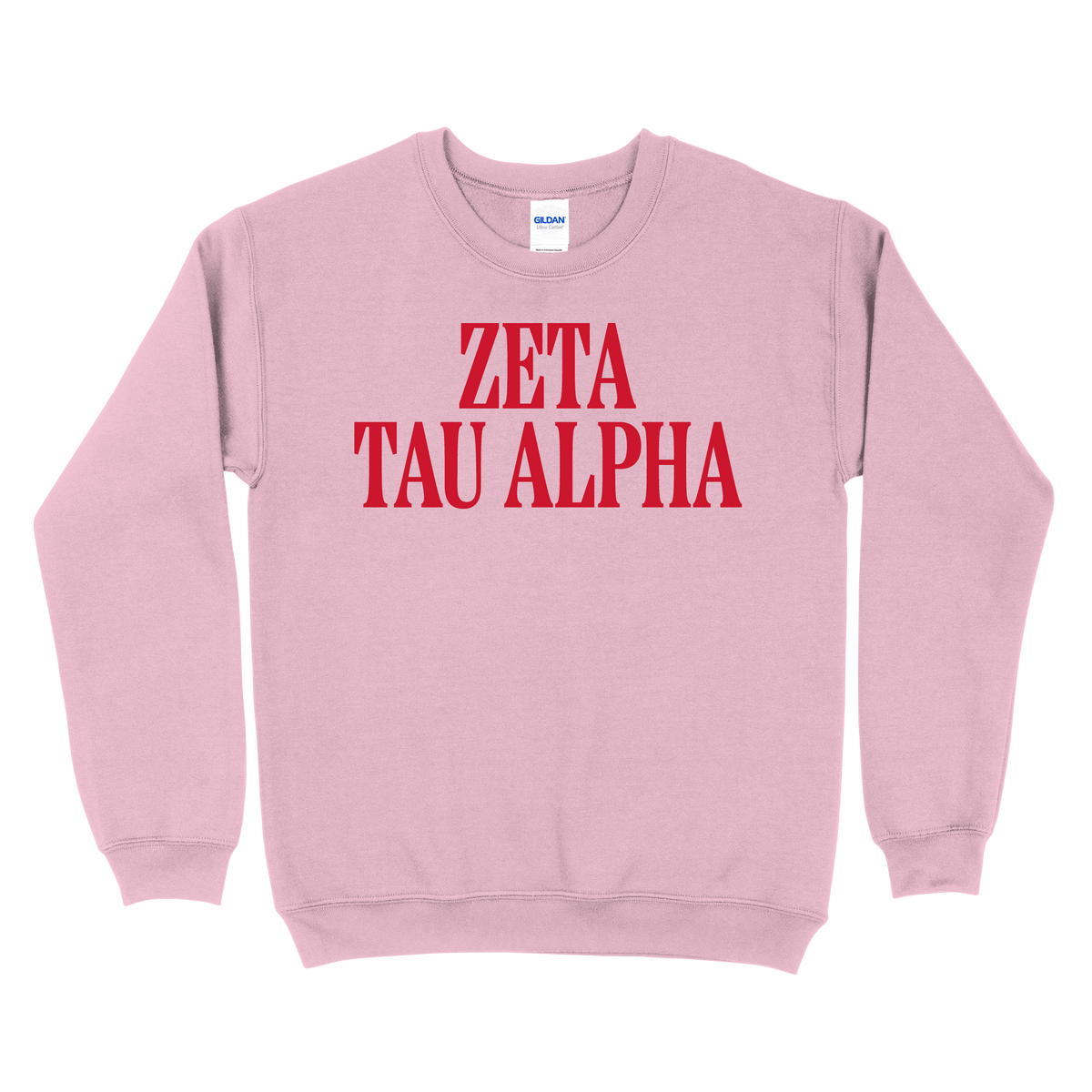 B-Greek - Light Pink Valentine's Crewneck - Zeta Tau Alpha