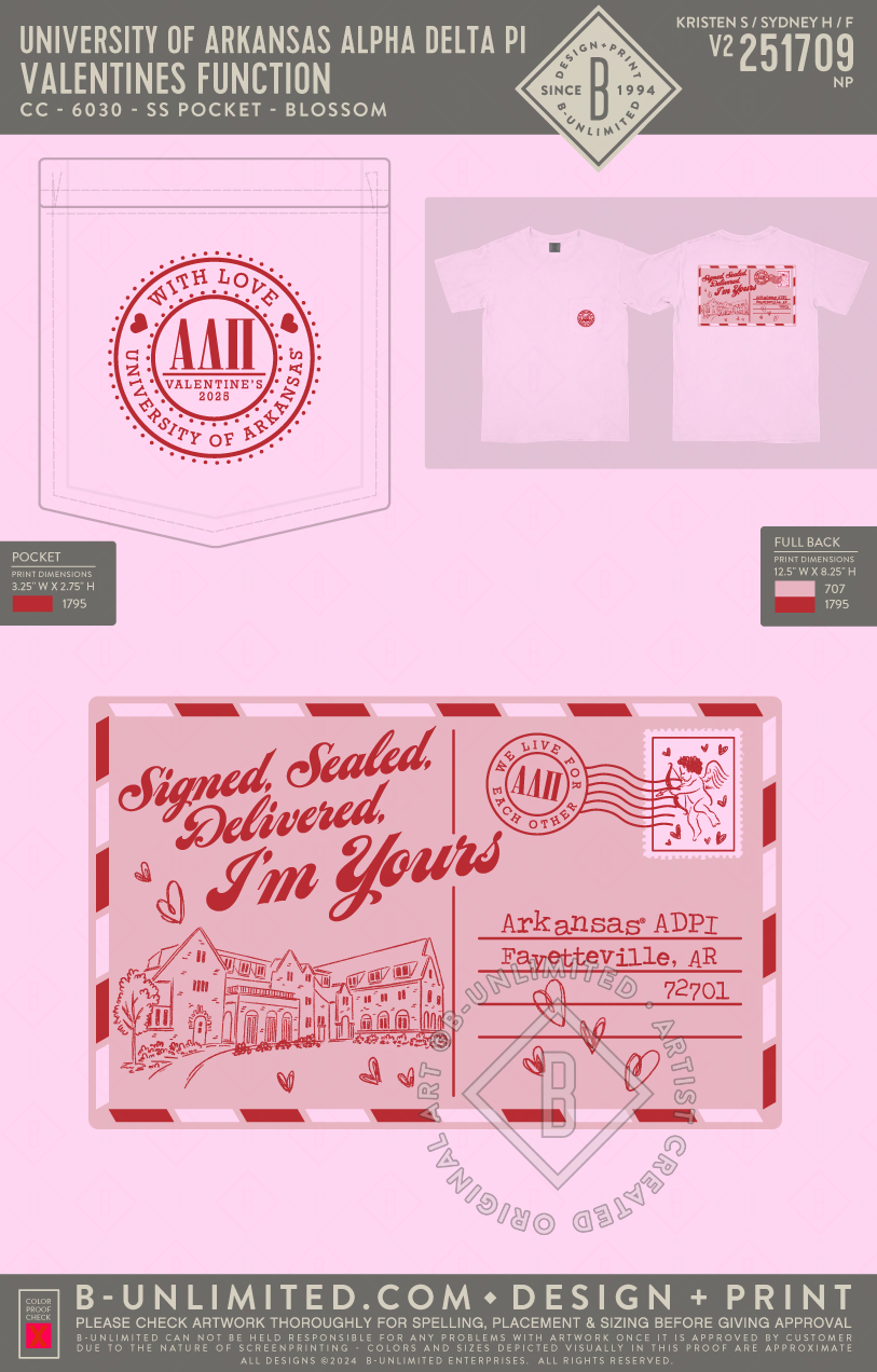 University of Arkansas Alpha Delta Pi - Valentines Function - CC - 6030 - SS Pocket - Blossom