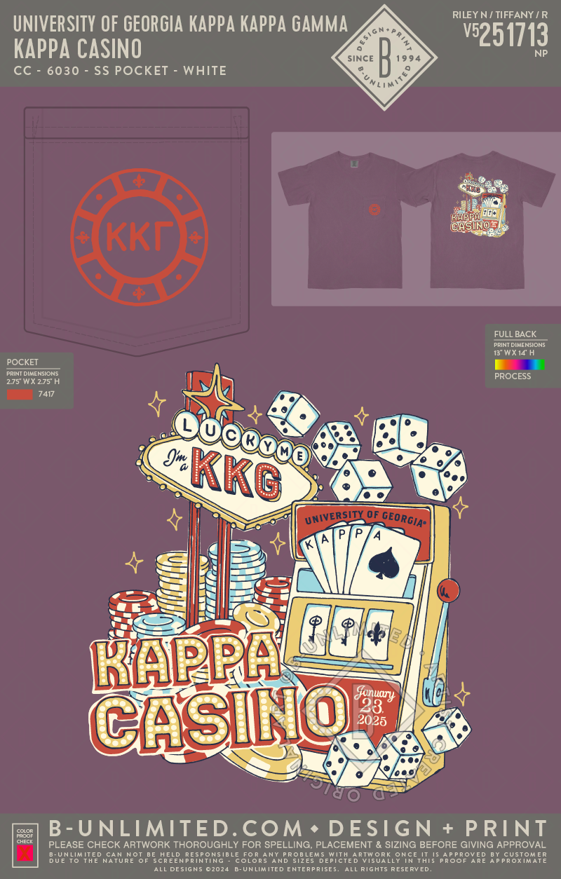 UGA KKG - Kappa Casino - CC - 6030 - SS Pocket - Berry