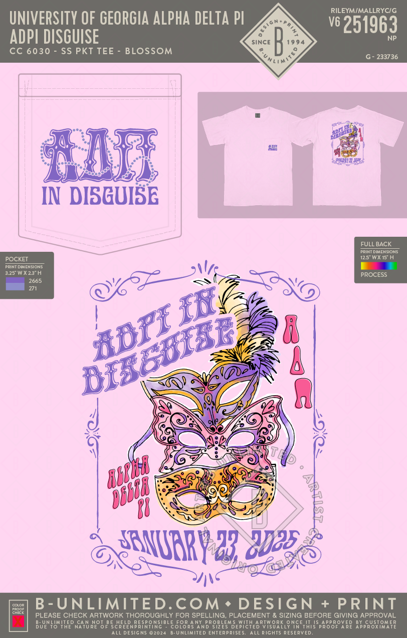 UGA ADPI - ADPI Disguise - CC - 6030 - SS Pocket - Blossom