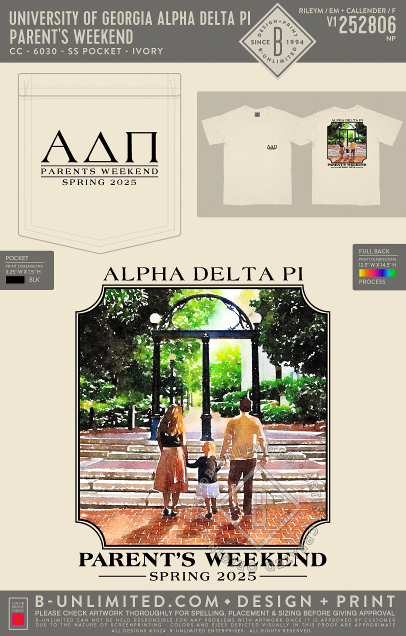 UGA ADPI - Parent's Weekend - CC - 6030 - SS Pocket - Ivory