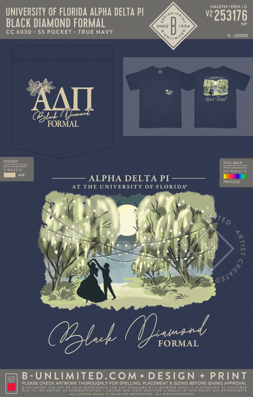 University of Florida Alpha Delta Pi - Black Diamond Formal - CC - 6030 - SS Pocket - True Navy