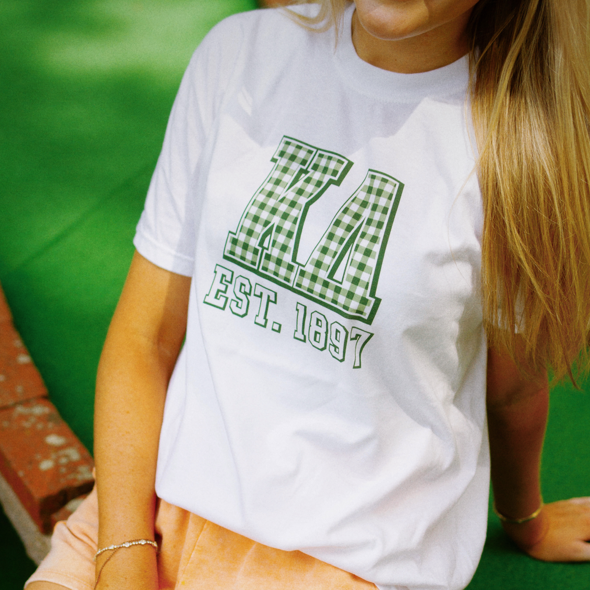 B-Greek - Gingham PR T-Shirt - Delta Zeta