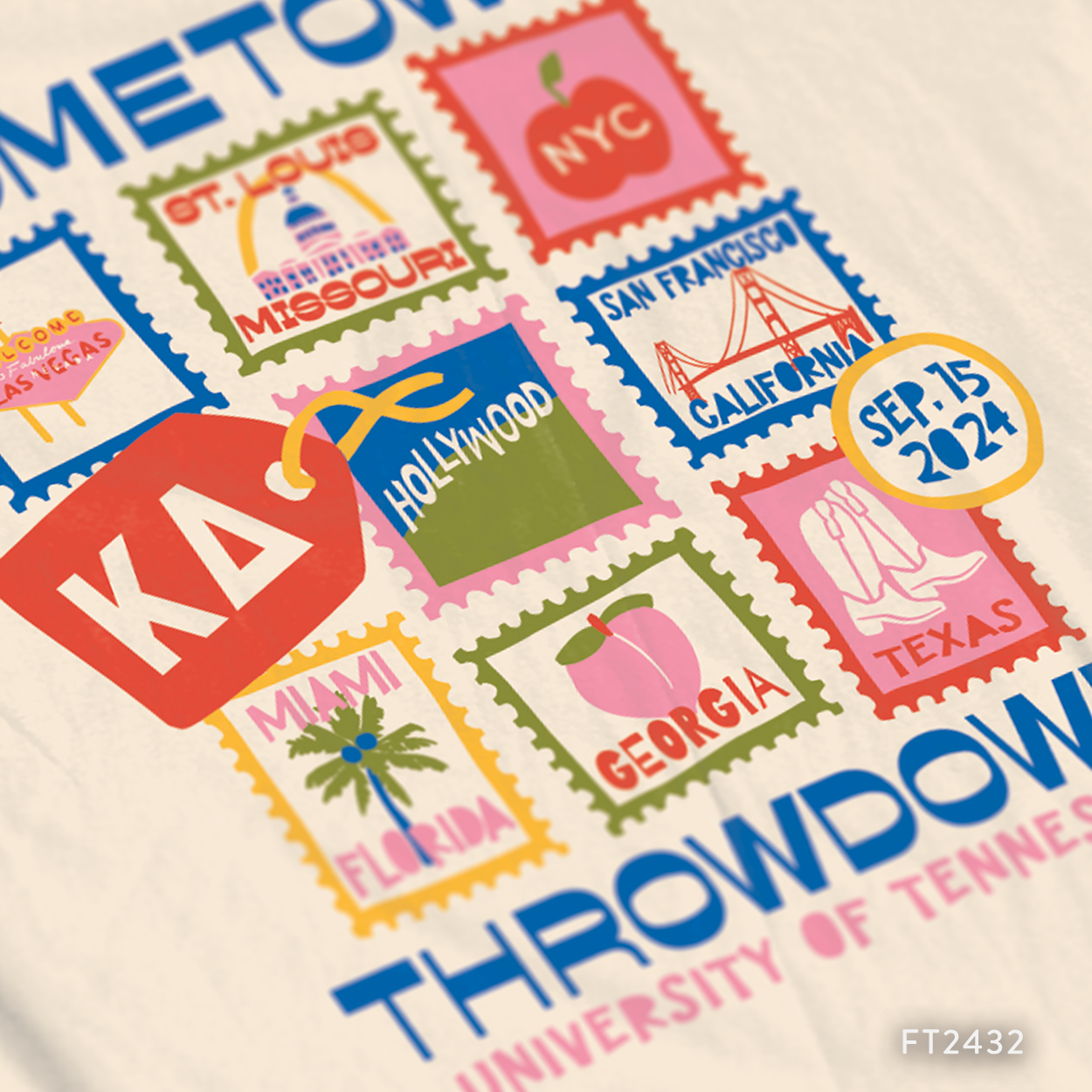 Kappa Delta Hometown Throwdown Mixer T-Shirt Design