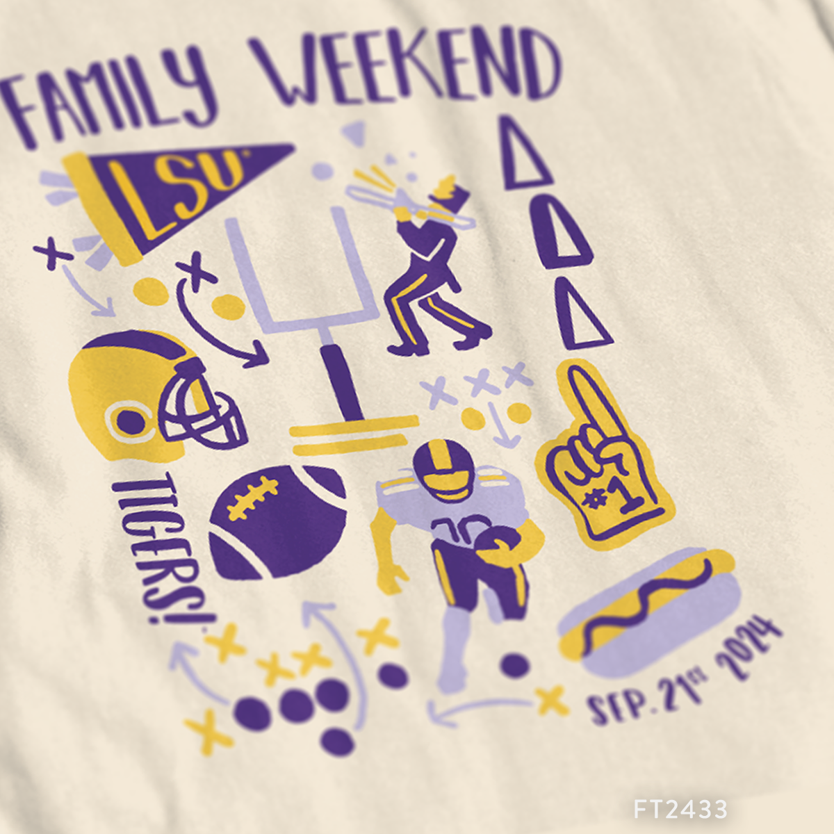 LSU Sorority Family Weekend T-Shirt Design