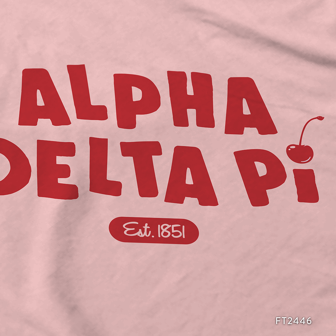 Alpha Delta Pi Cherry Simple PR T-Shirt Design