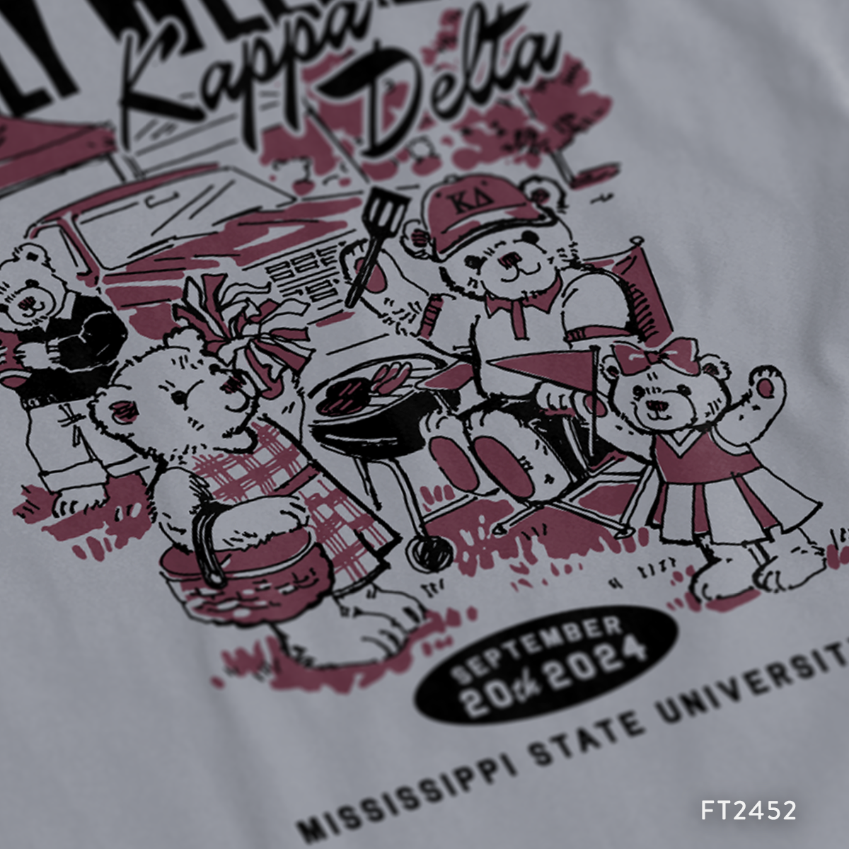 Kappa Delta Teddy Bear Tailgate T-Shirt Design